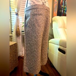 LELA ROSE size8 culotte pants,brown tones with shimmery wool& silk inner lining.